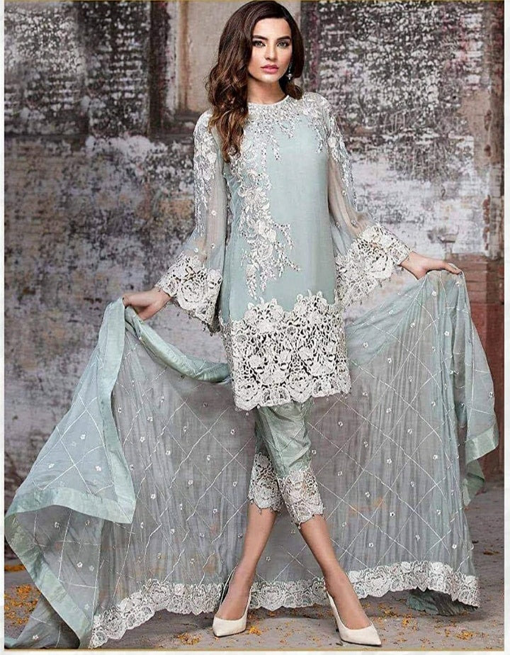 Embroyal Chiffon Embroidery Suit With Chiffon Embroidery Dupatta