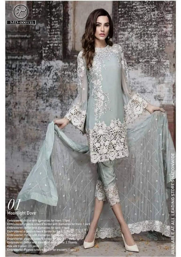 Embroyal Chiffon Embroidery Suit With Chiffon Embroidery Dupatta