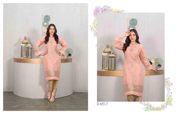 Stitched Fancy Embroidered Organza Kurti