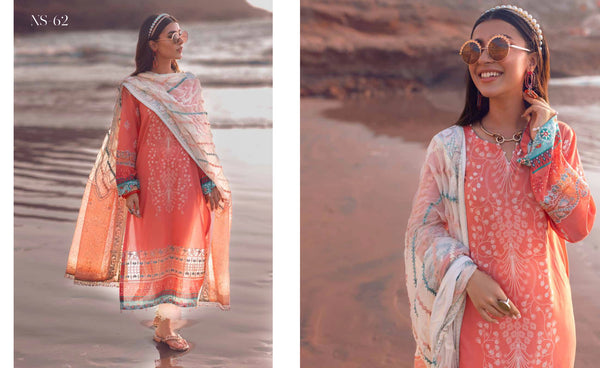 Unstitched Embroidered Lawn With Embroidered Dupatta