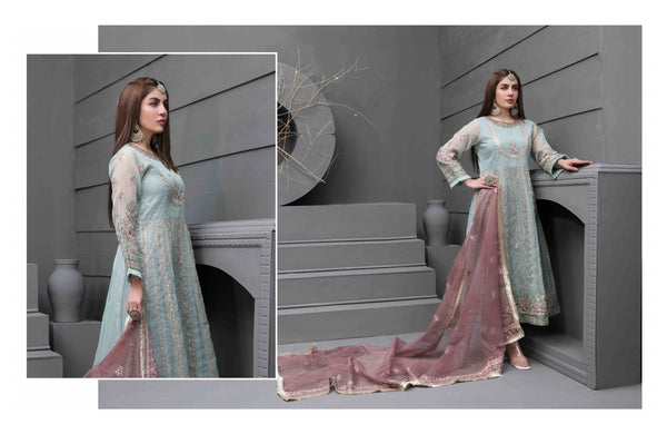 Maya by Tawakkal New Fancy Embroidered Organza 3 piece Suit