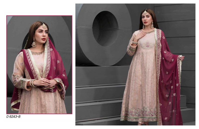 Maya by Tawakkal New Fancy Embroidered Organza 3 piece Suit